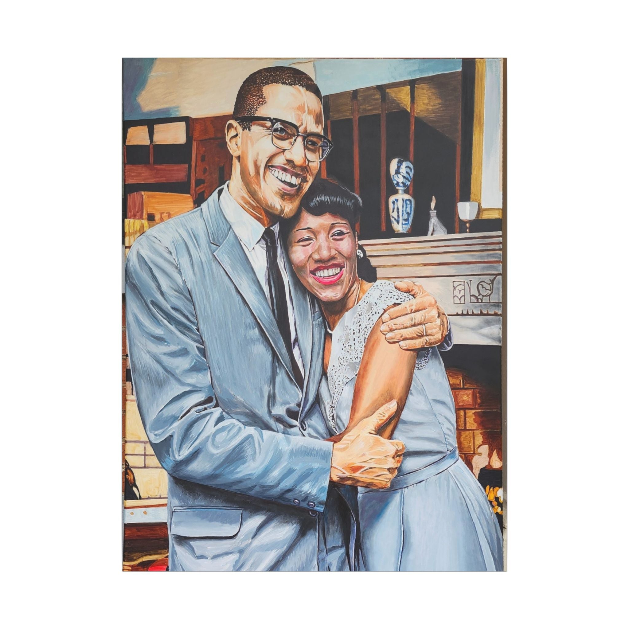 Malcolm X and Betty Shabazz print 36"x48"