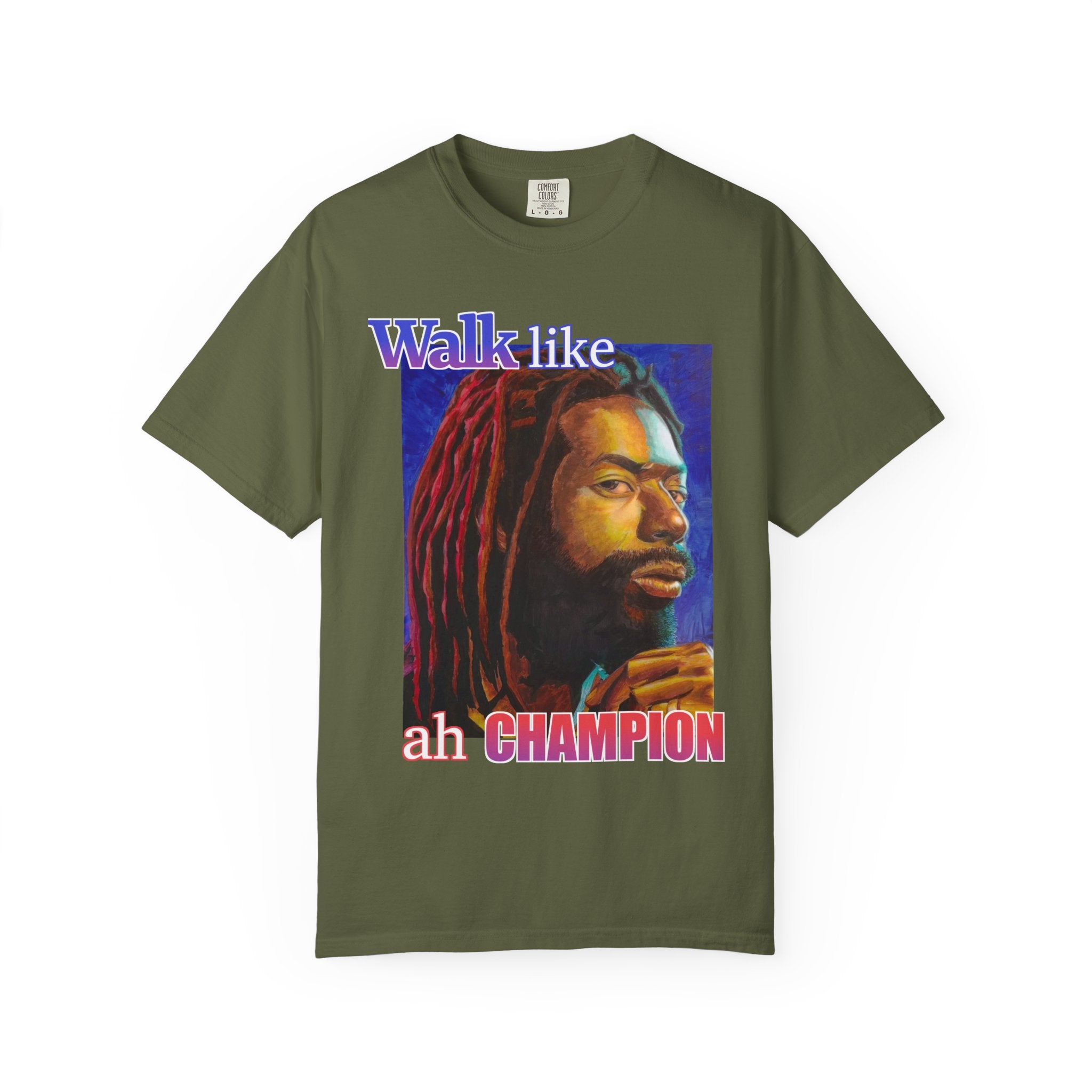Walk like ah Champion with this Buju Banton T Shirt