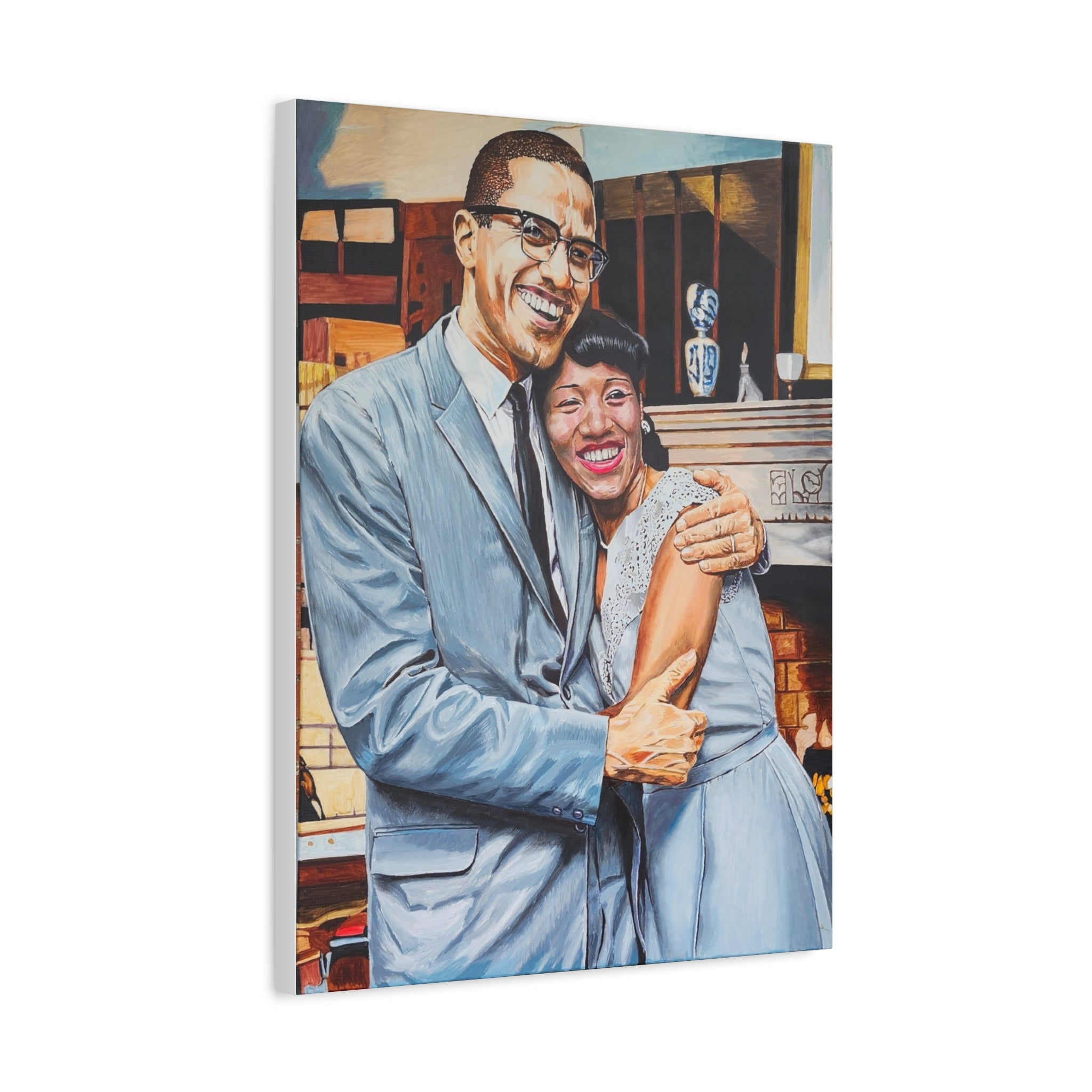 Malcolm X & Betty Shabazz print 9"x 12" & 18"X 24"