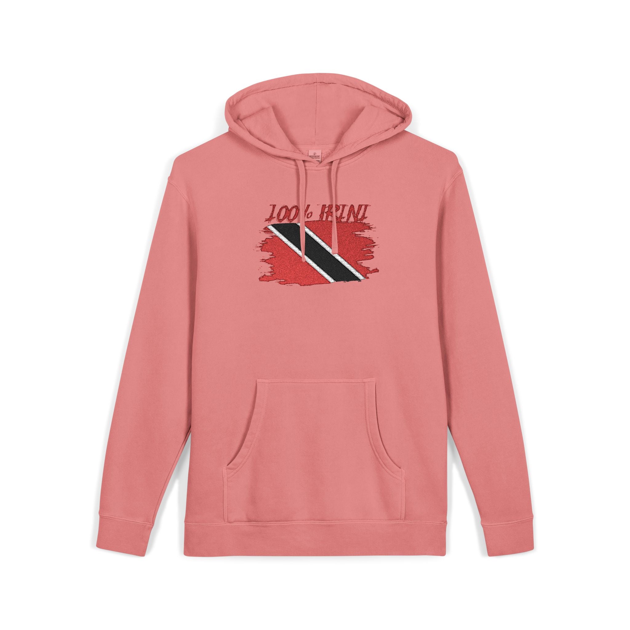 Trinidad Flag Distressed Hoodie — Vintage Pigment-Dyed Pullover