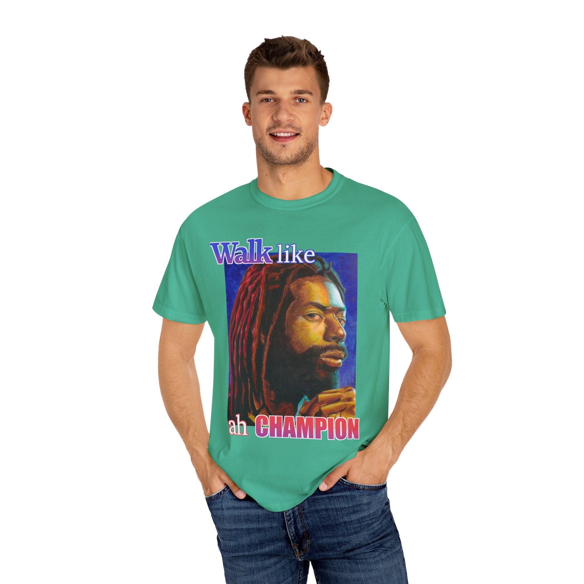 Walk like ah Champion with this Buju Banton T Shirt