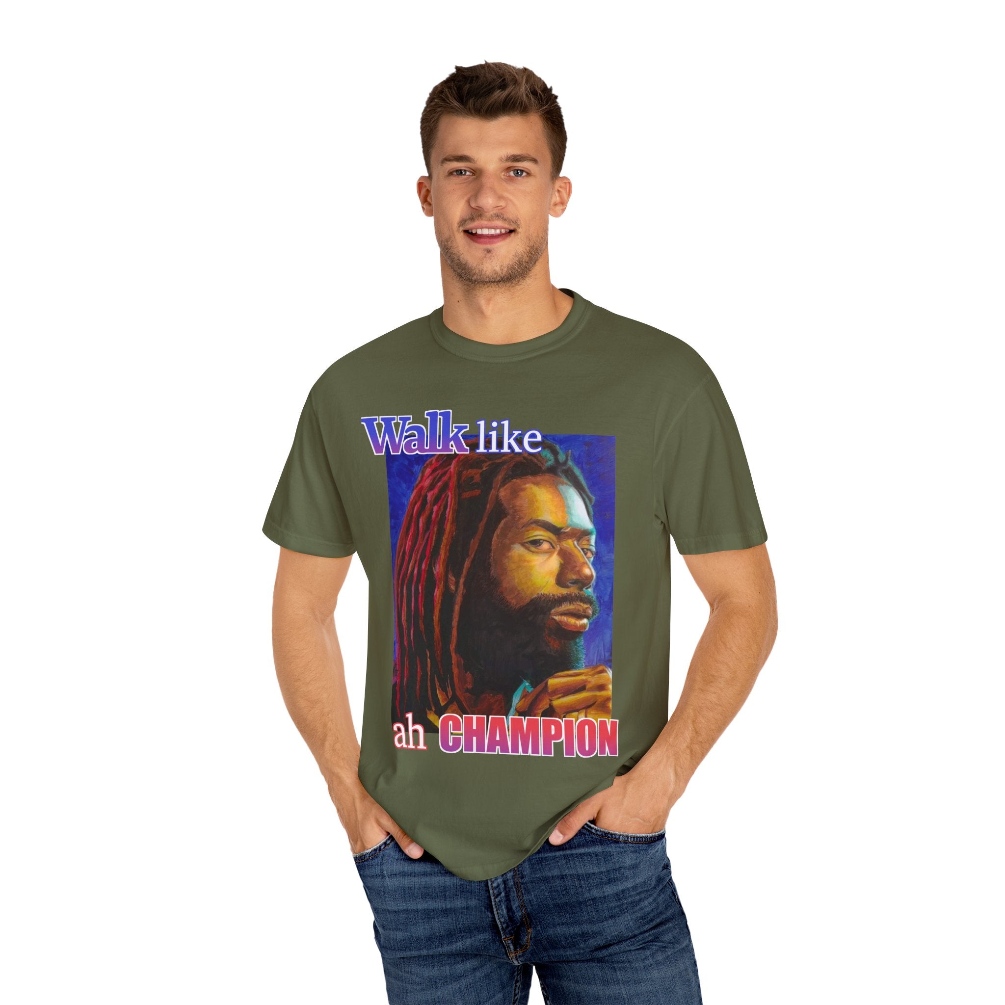 Walk like ah Champion with this Buju Banton T Shirt