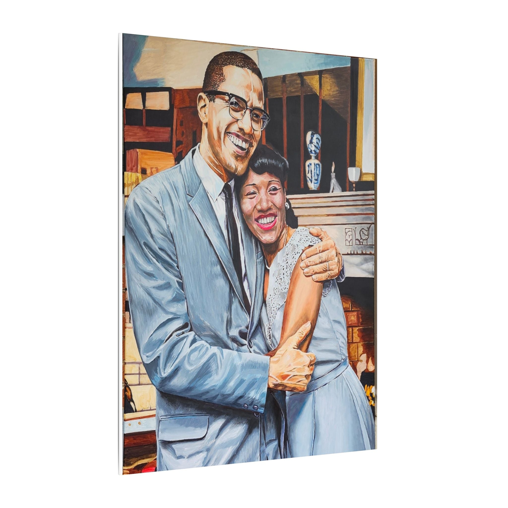 Malcolm X and Betty Shabazz print 36"x48"