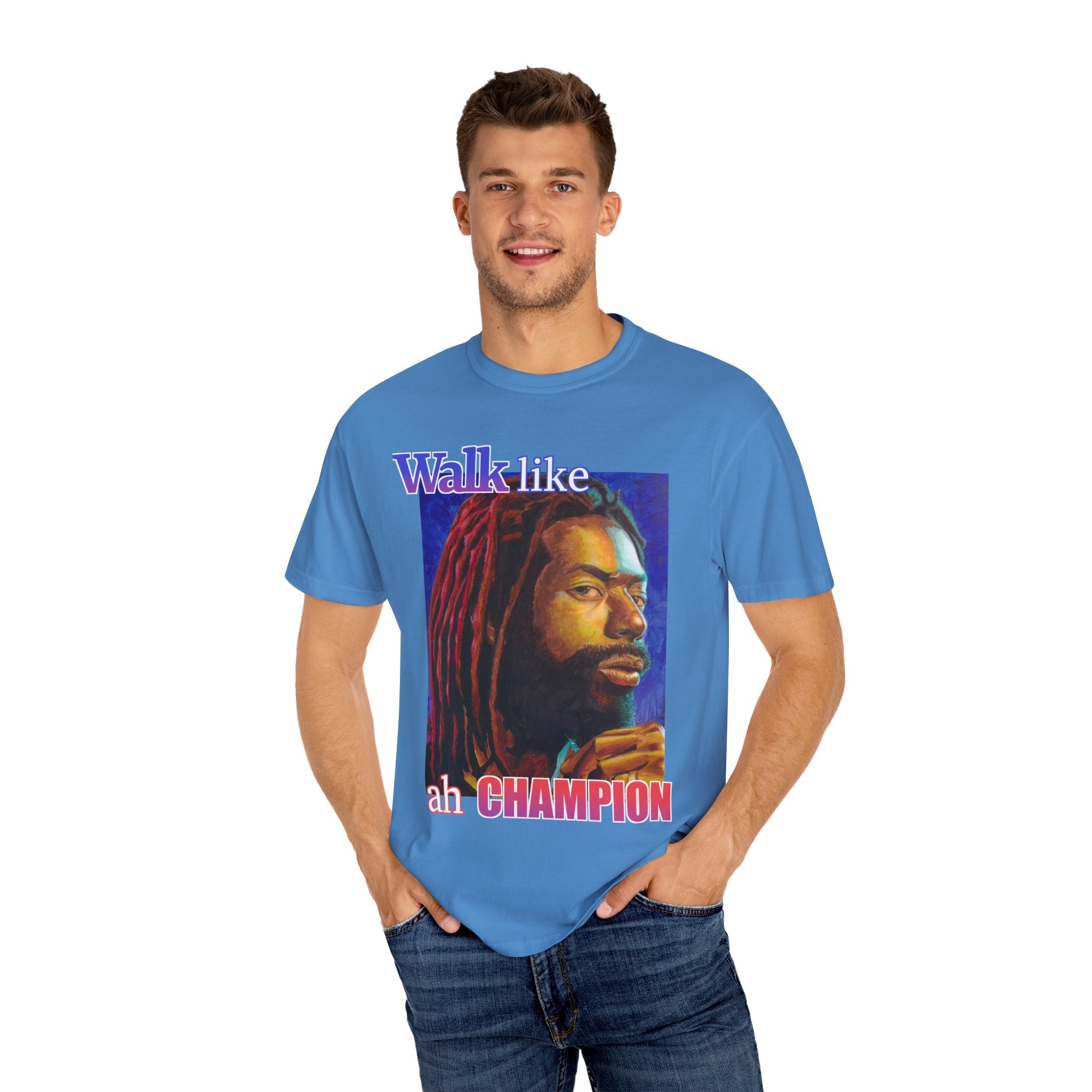 Walk like ah Champion with this Buju Banton T Shirt