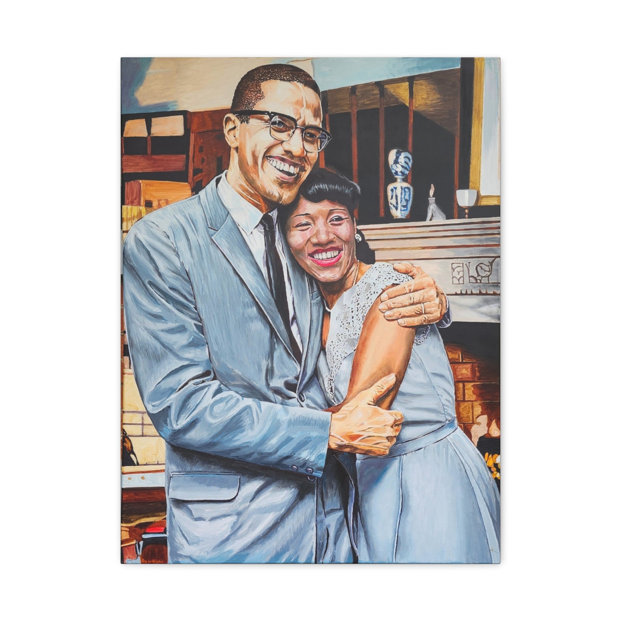 Malcolm X & Betty Shabazz print 9"x 12" & 18"X 24"
