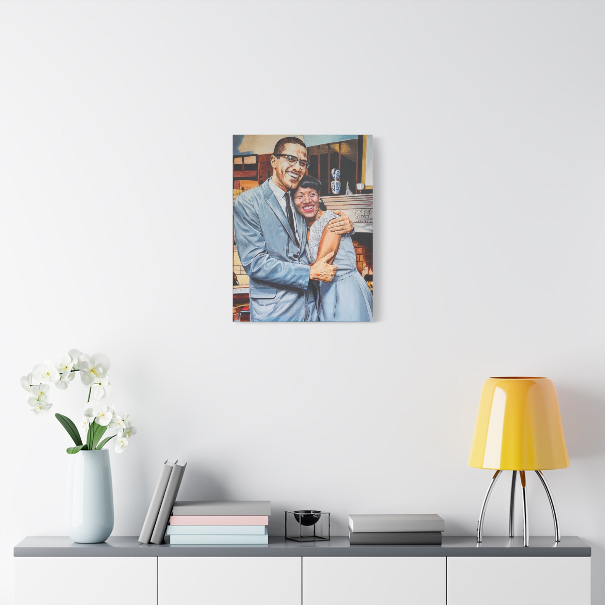 Malcolm X & Betty Shabazz print 9"x 12" & 18"X 24"
