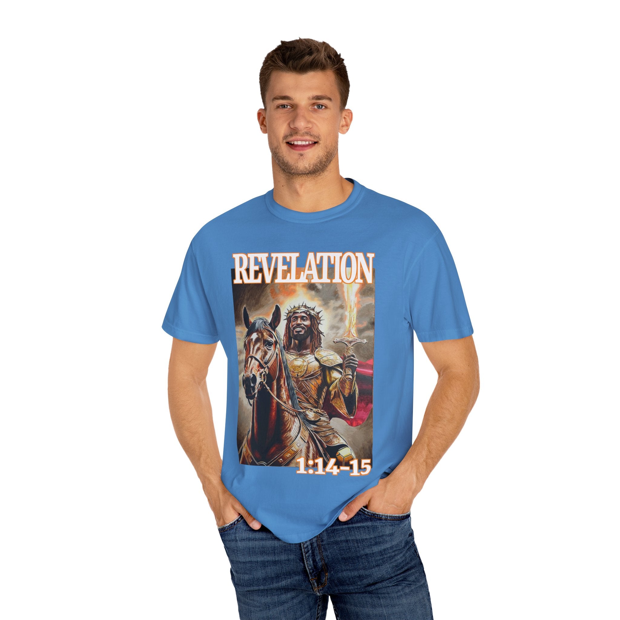 Celebrate the life and resurrection of Jesus Christ when wearing this T shirt