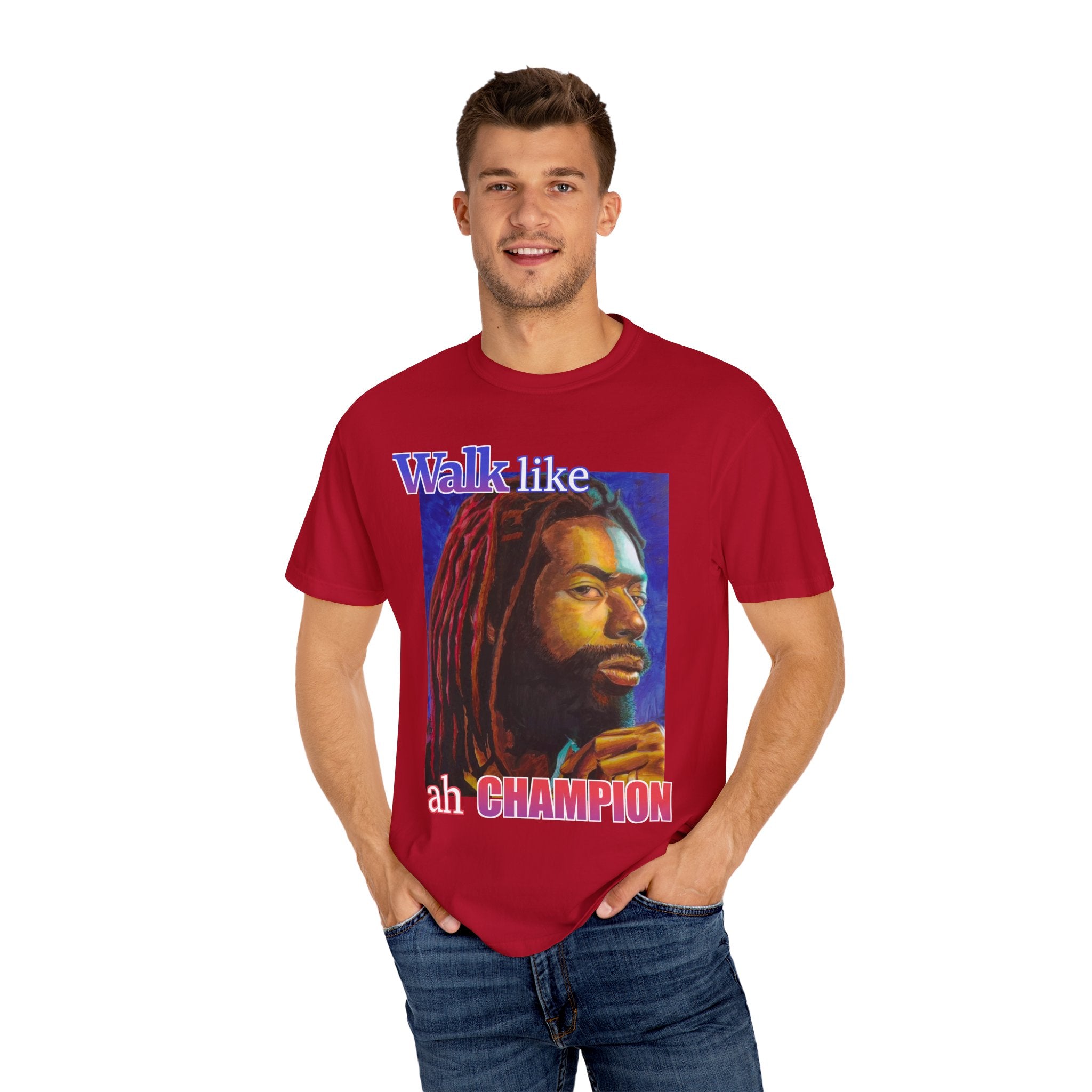 Walk like ah Champion with this Buju Banton T Shirt
