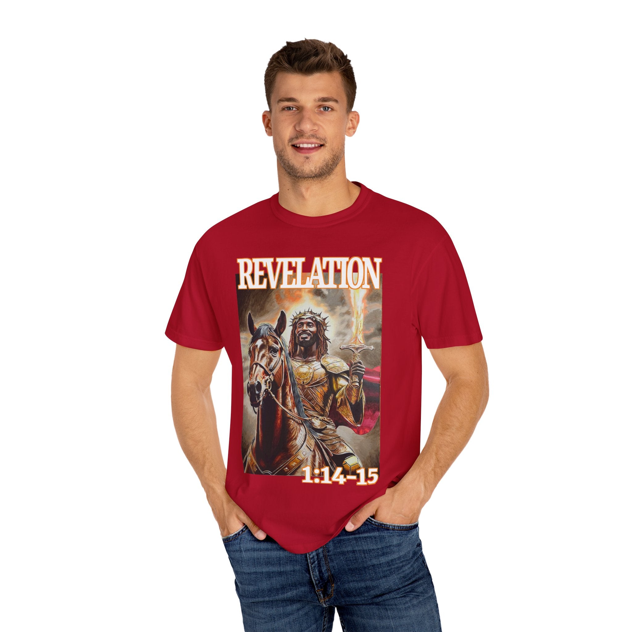 Celebrate the life and resurrection of Jesus Christ when wearing this T shirt