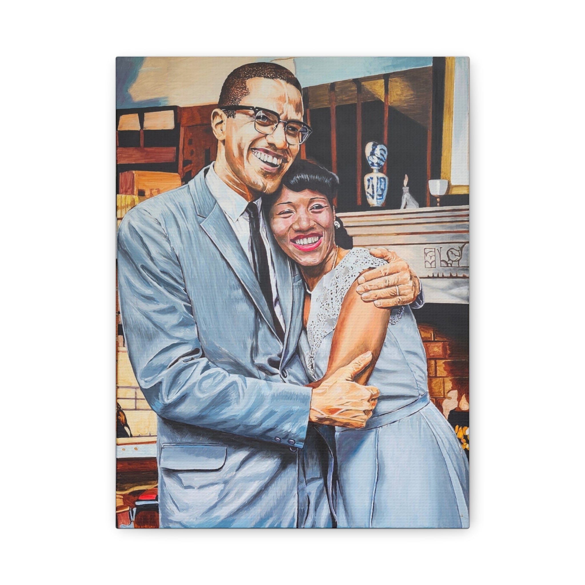 Malcolm X & Betty Shabazz print 9"x 12" & 18"X 24"