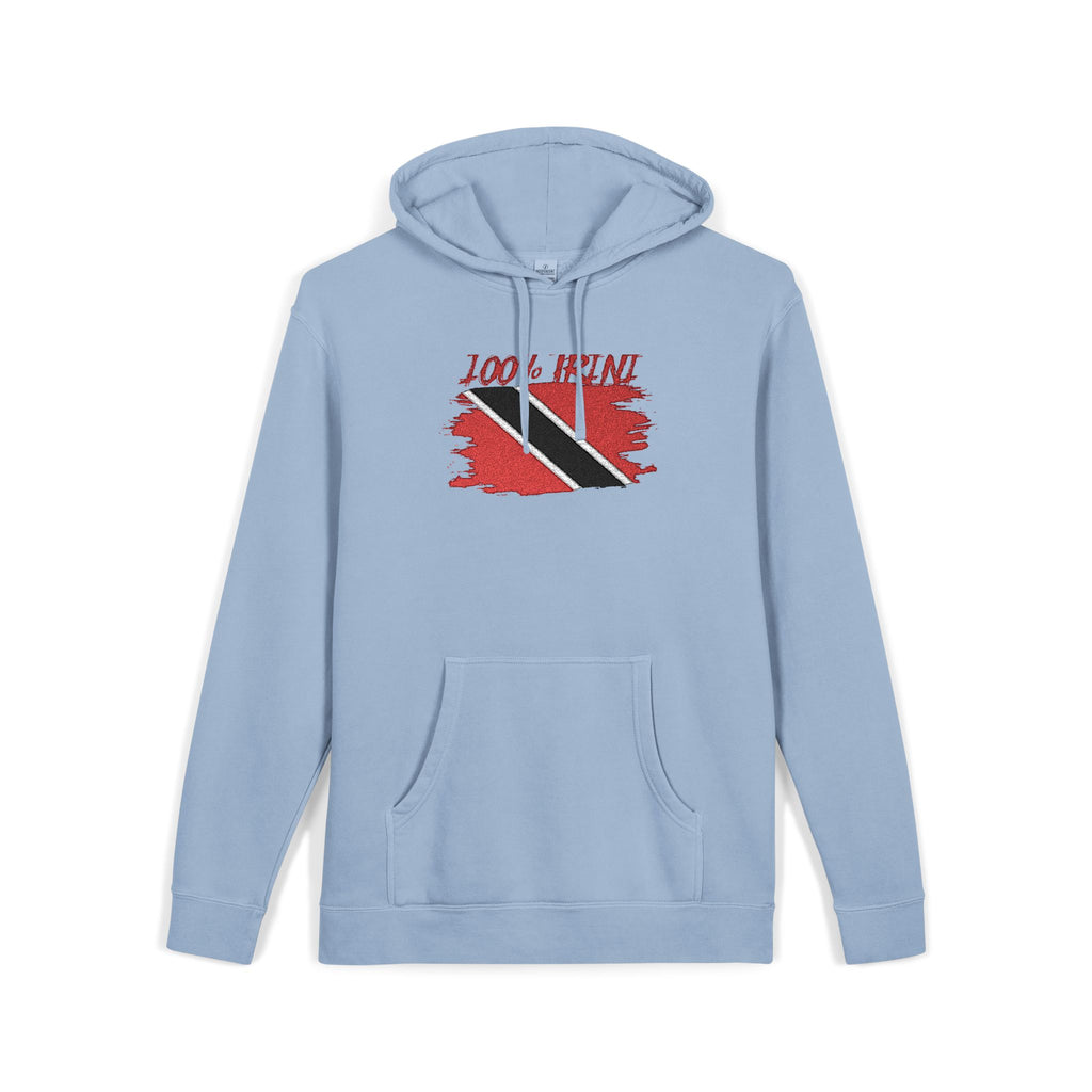 Trinidad Flag Distressed Hoodie — Vintage Pigment-Dyed Pullover