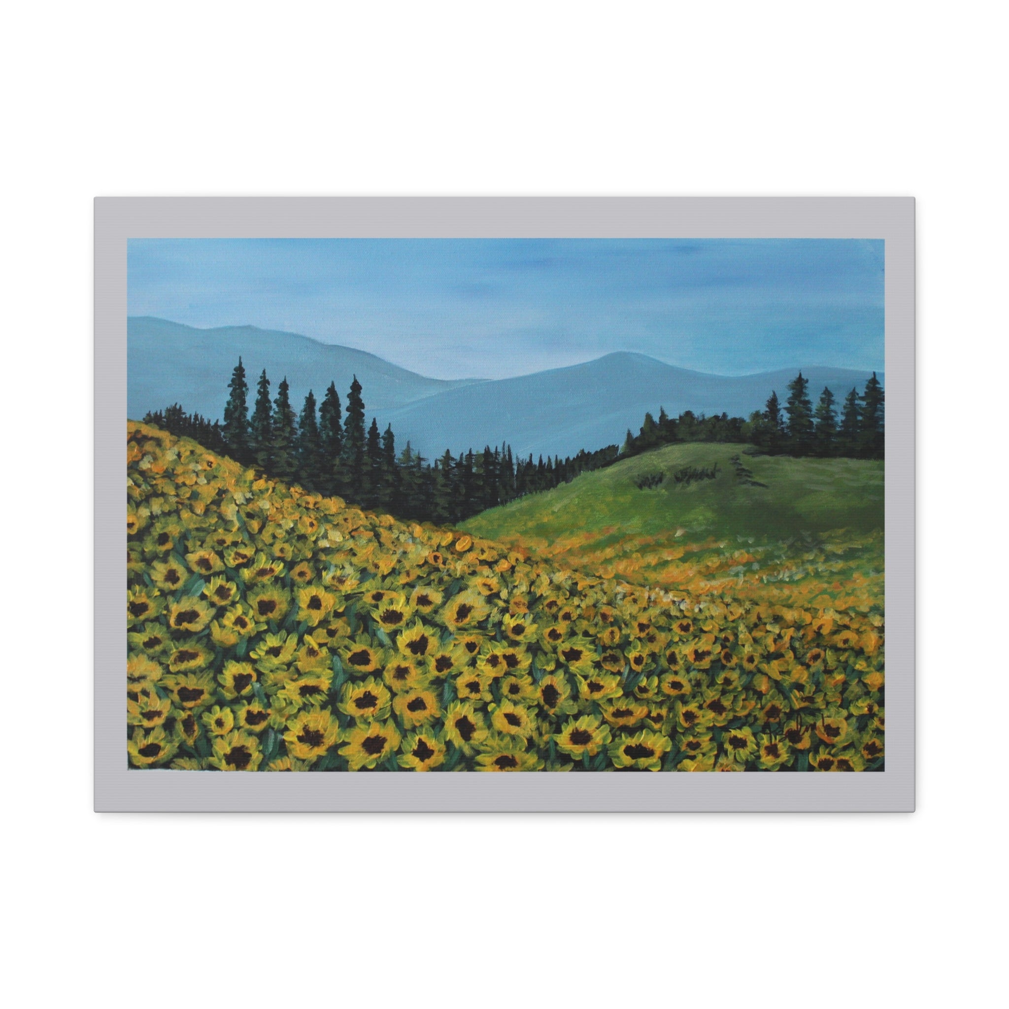 Sunflower Field Landscape print 9"x 12" & 18" x 24"