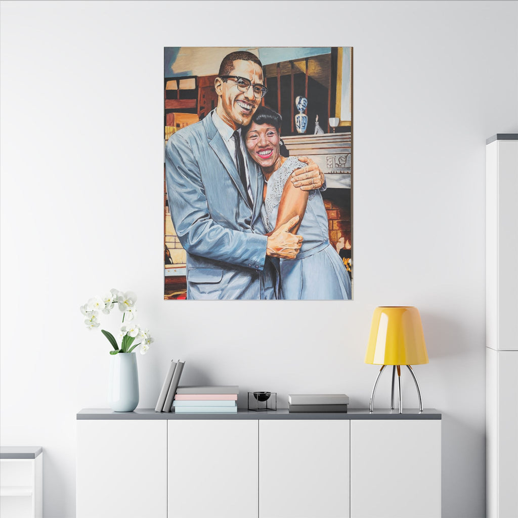 Malcolm X and Betty Shabazz print 36"x48"
