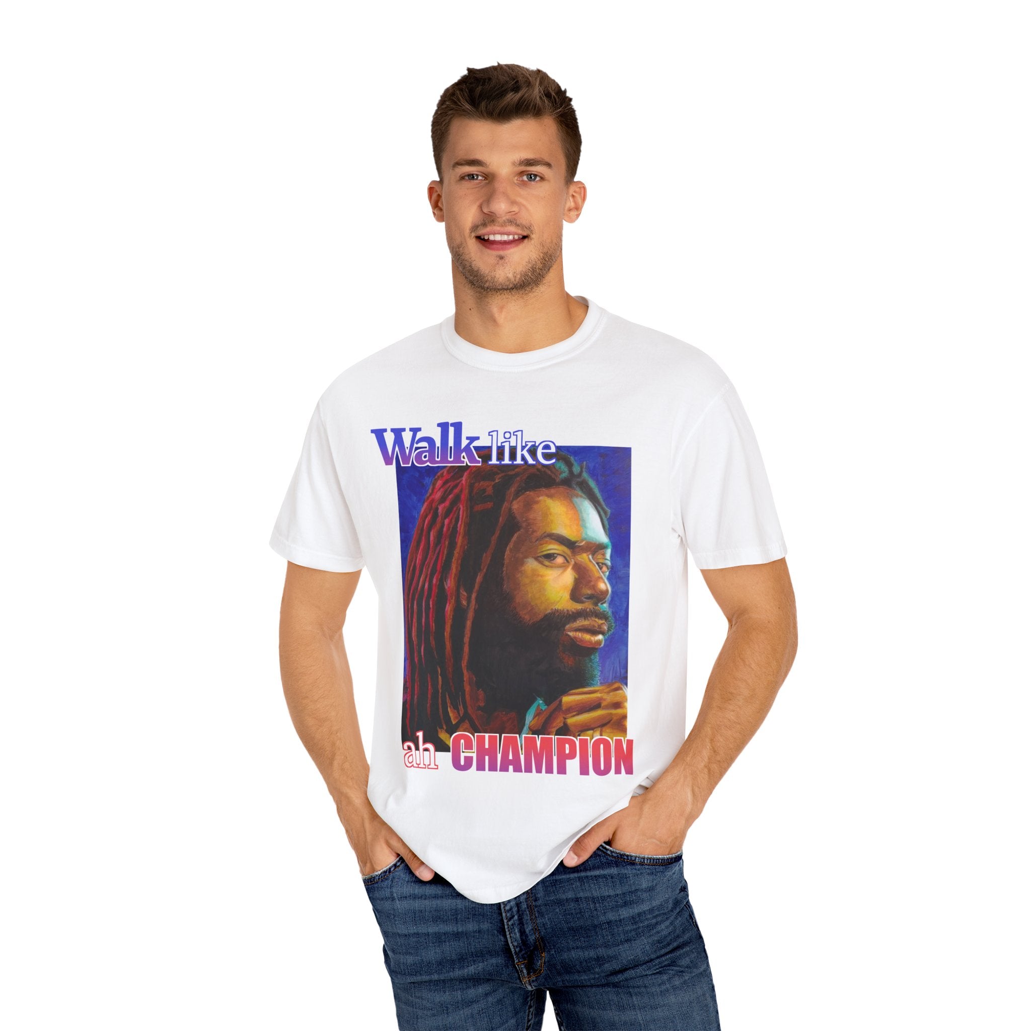 Walk like ah Champion with this Buju Banton T Shirt