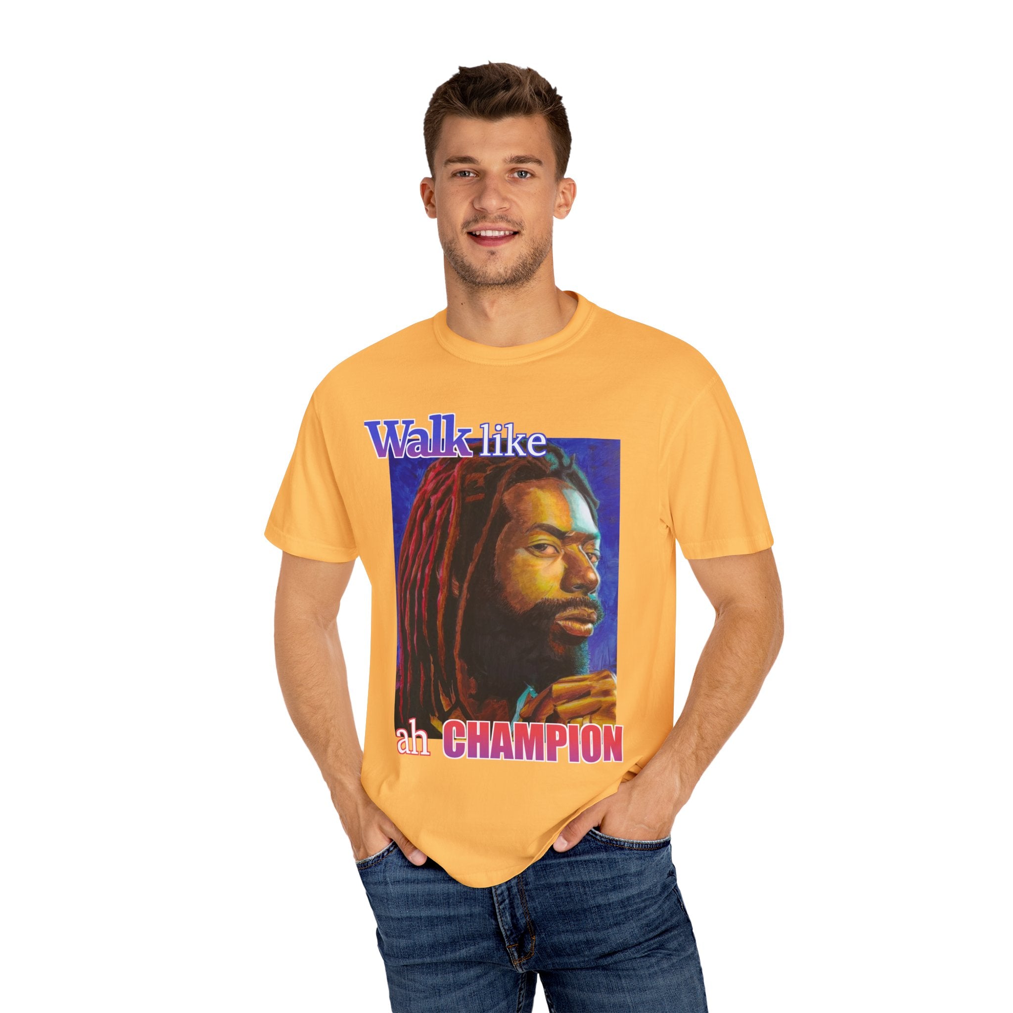 Walk like ah Champion with this Buju Banton T Shirt