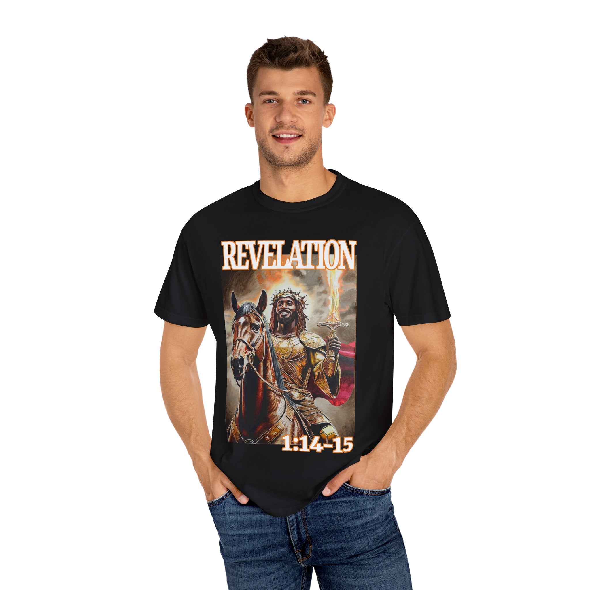 Celebrate the life and resurrection of Jesus Christ when wearing this T shirt