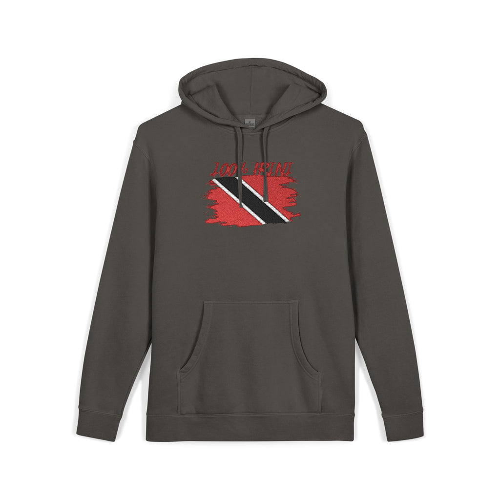 Trinidad Flag Distressed Hoodie — Vintage Pigment-Dyed Pullover