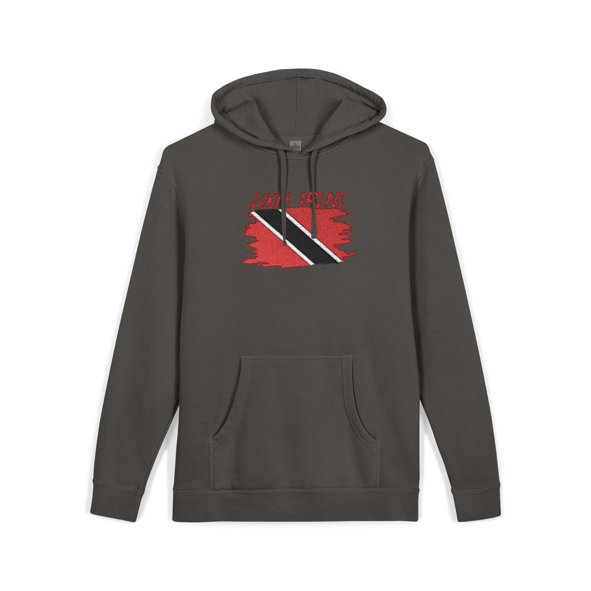 Trinidad Flag Distressed Hoodie — Vintage Pigment-Dyed Pullover