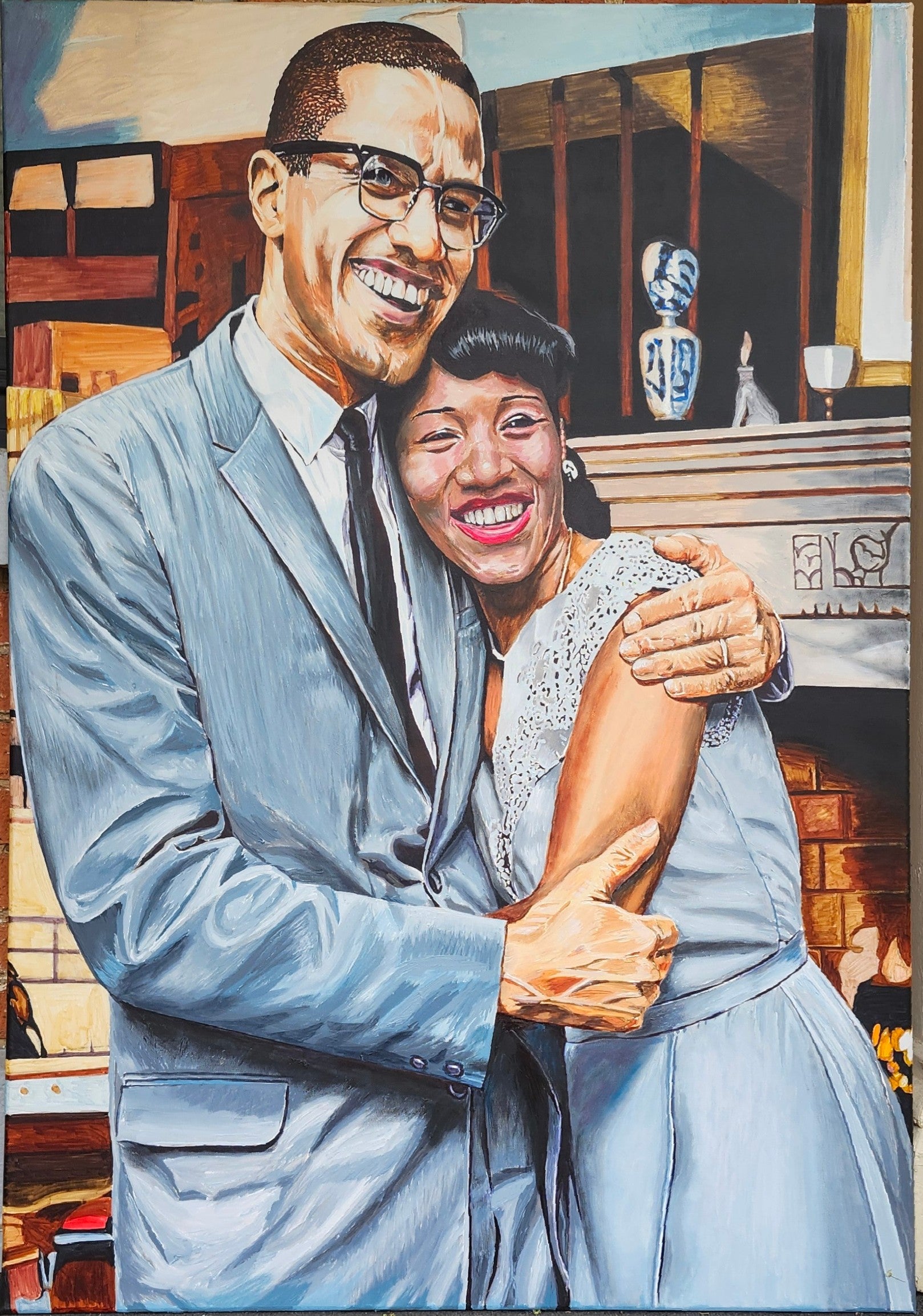 Malcolm X and Betty Shabazz 11x17 print